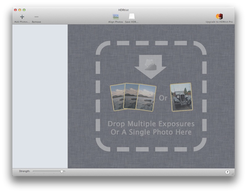 HDRtistファイル入力画面