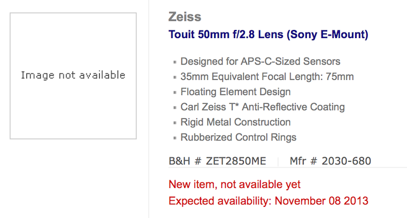 Zeiss Touit 50mm f:2.8 macro