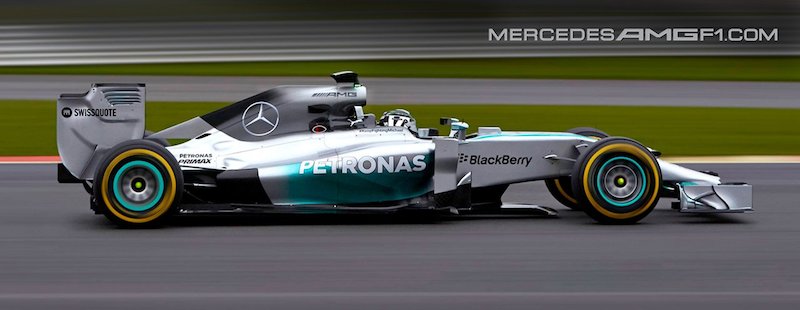 メルセデス W05 走行シーン