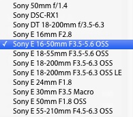PhotoshopLightroom4.3のSONYレンズプロファイル