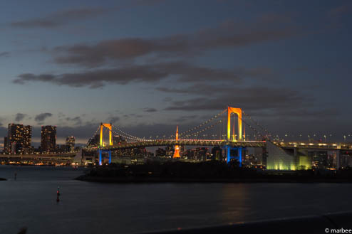 レインボーブリッジと東京タワー