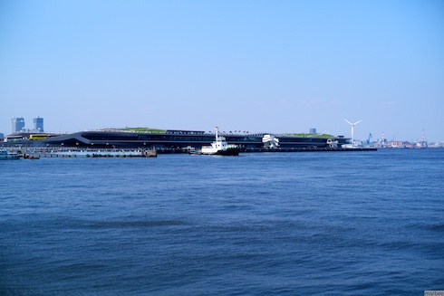 山下公園から見た大さん橋 山下公園から見た大さん橋