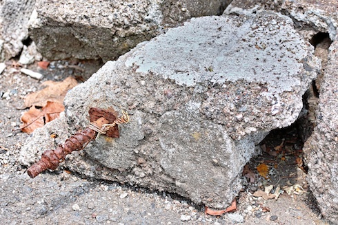 崩れたブロック 崩れたブロック