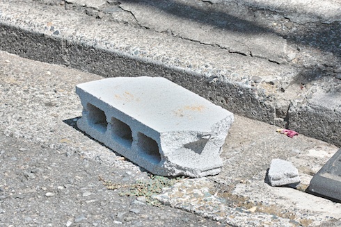 崩れたブロック 崩れたブロック