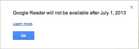 GoogleReaderが7月1日でサービス終了