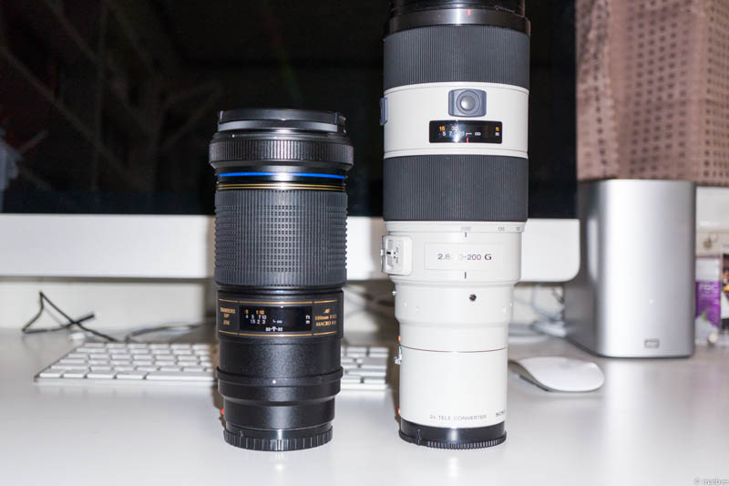 180mmF3.5Macroと400mmF5.6ドッチがボケる?