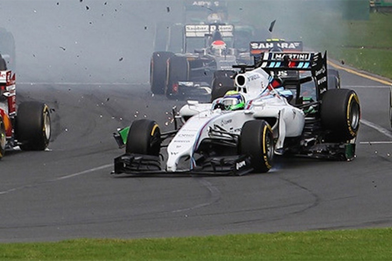 2014年F1マシン、低いノーズの衝突時の危険性が露呈