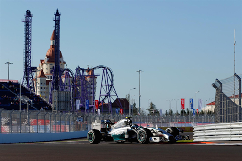 F1ロシアGP フリー走行1回目:ニコ・ロズベルグがトップタイム