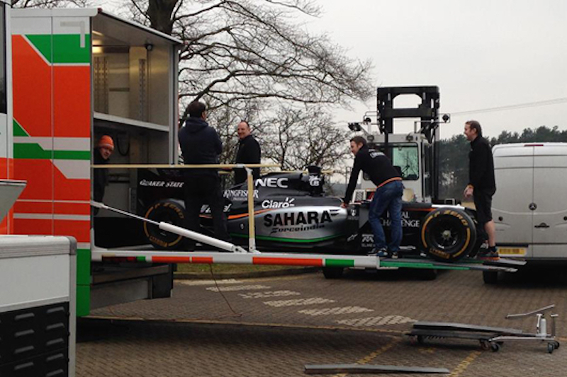 フォース・インディア、2014年F1マシンでバルセロナに出発