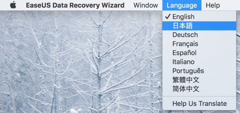 言語を日本語に設定する